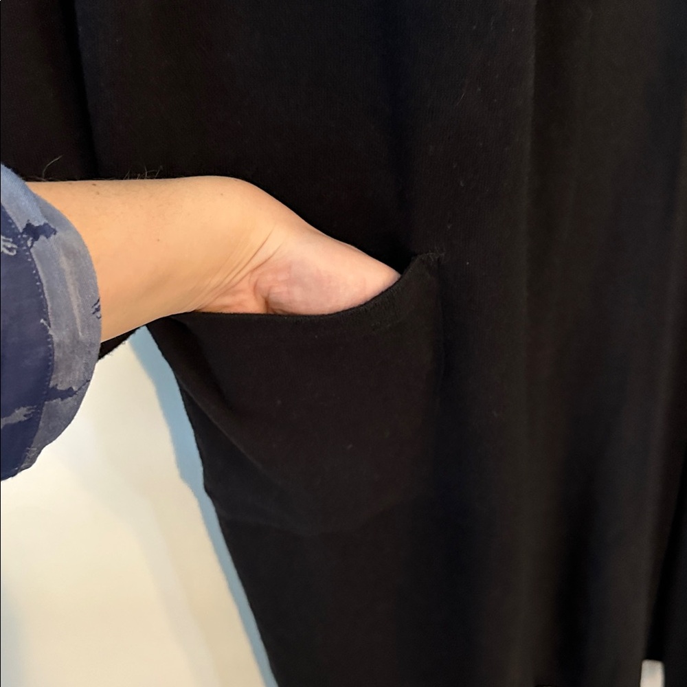 NOISY MAY | Black Long Cardigan with Pockets - Picture 9 of 14